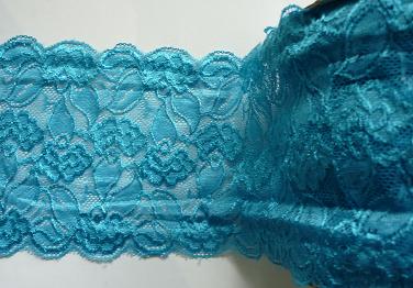 Stretch Lace 15.5 cm (10 m), Light Blue